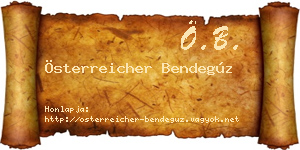 Österreicher Bendegúz névjegykártya